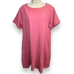 EUCALYPTUS Handmade Guatemalan Shift Dress Pink Size Small